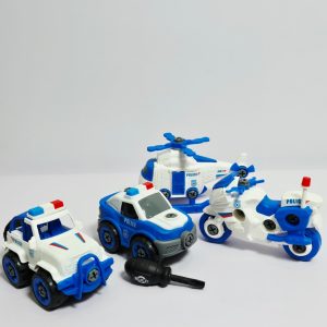Take-Apart Police Vehicle Toy Set