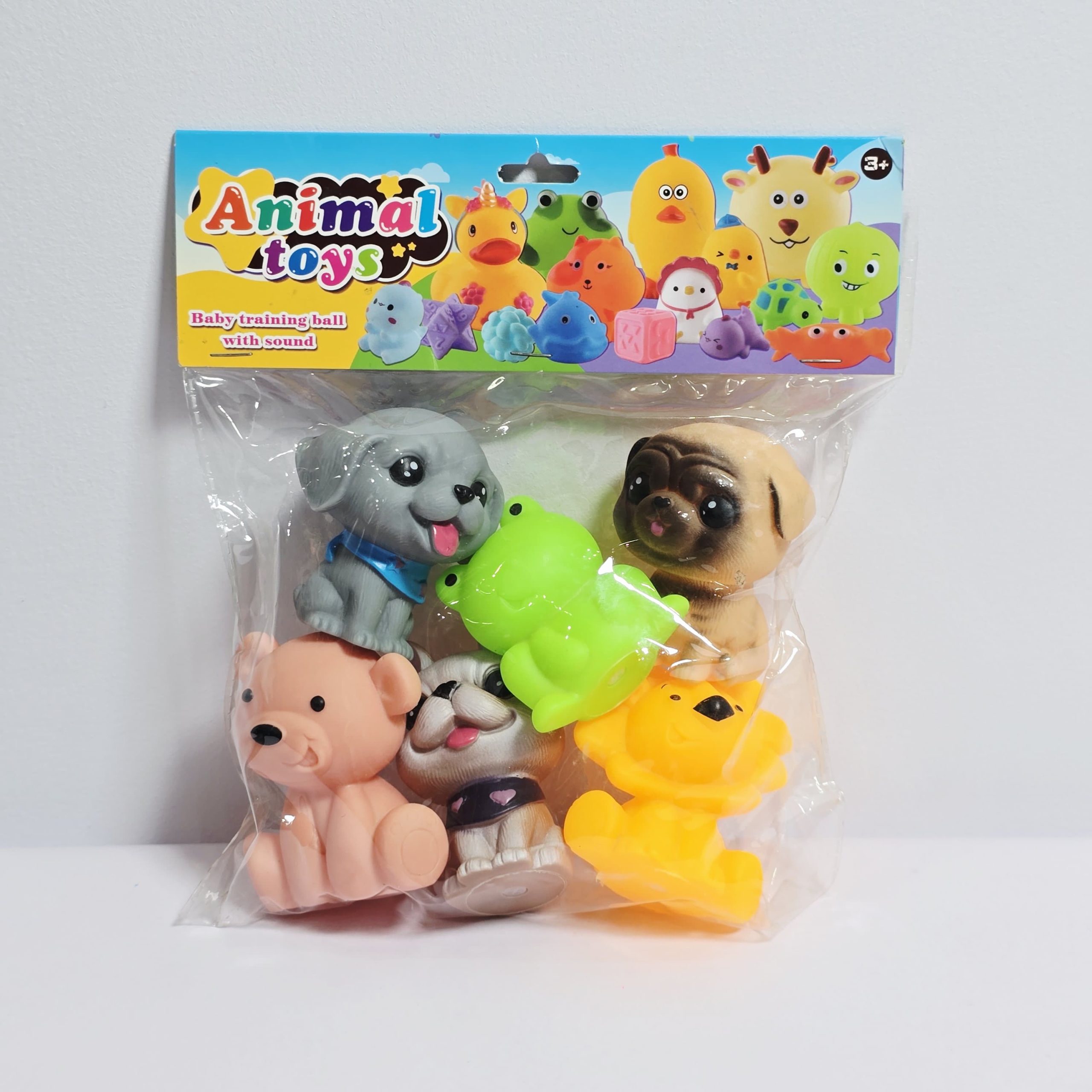 6-Piece Squeeze Animal Squeak Toy Set – Soft Bath & Sensory Training Balls for Babies & Toddlers - Image 5