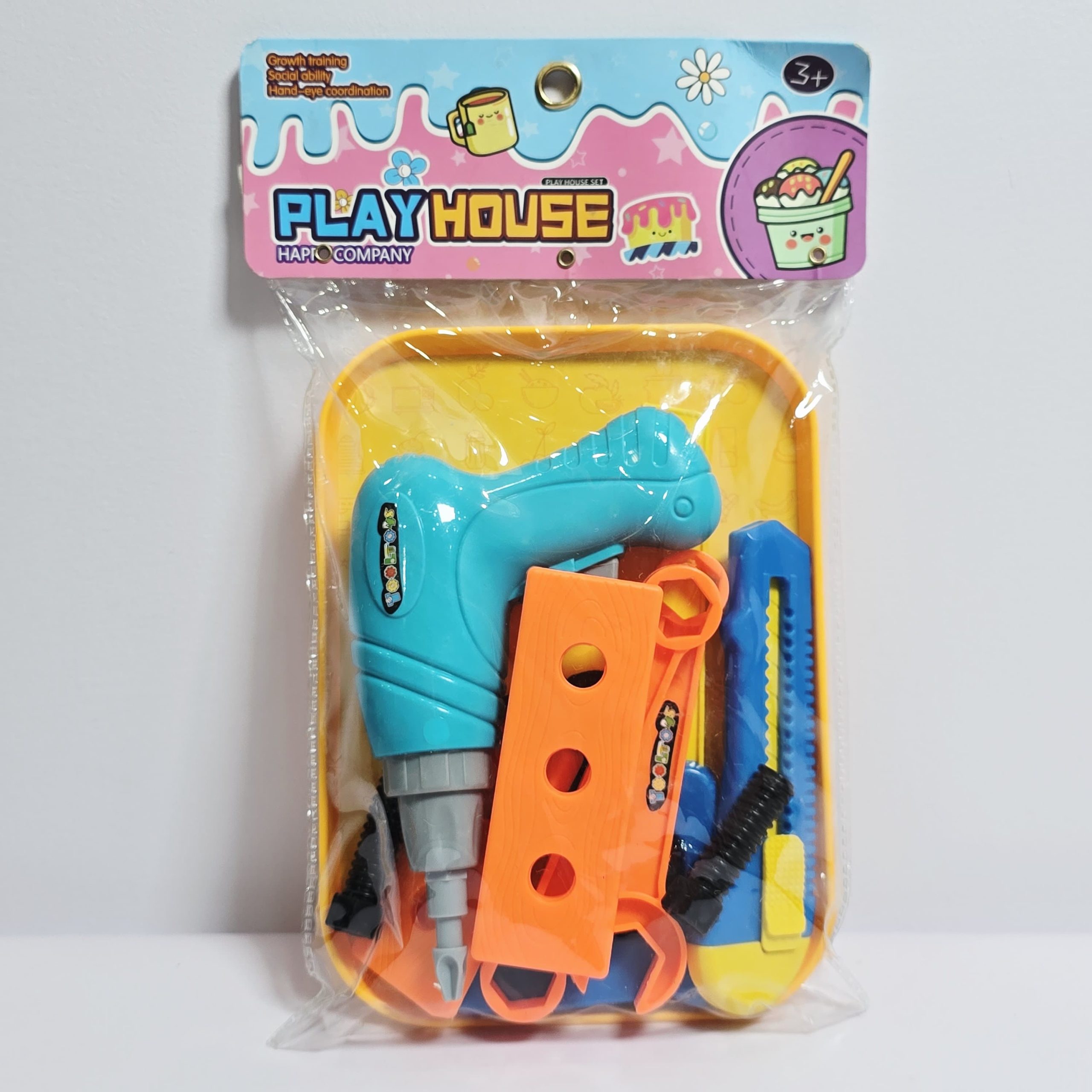 Kids Toy Tool Set with Play Drill – Pretend Play Mechanic & Construction Kit with Accessories - Image 4