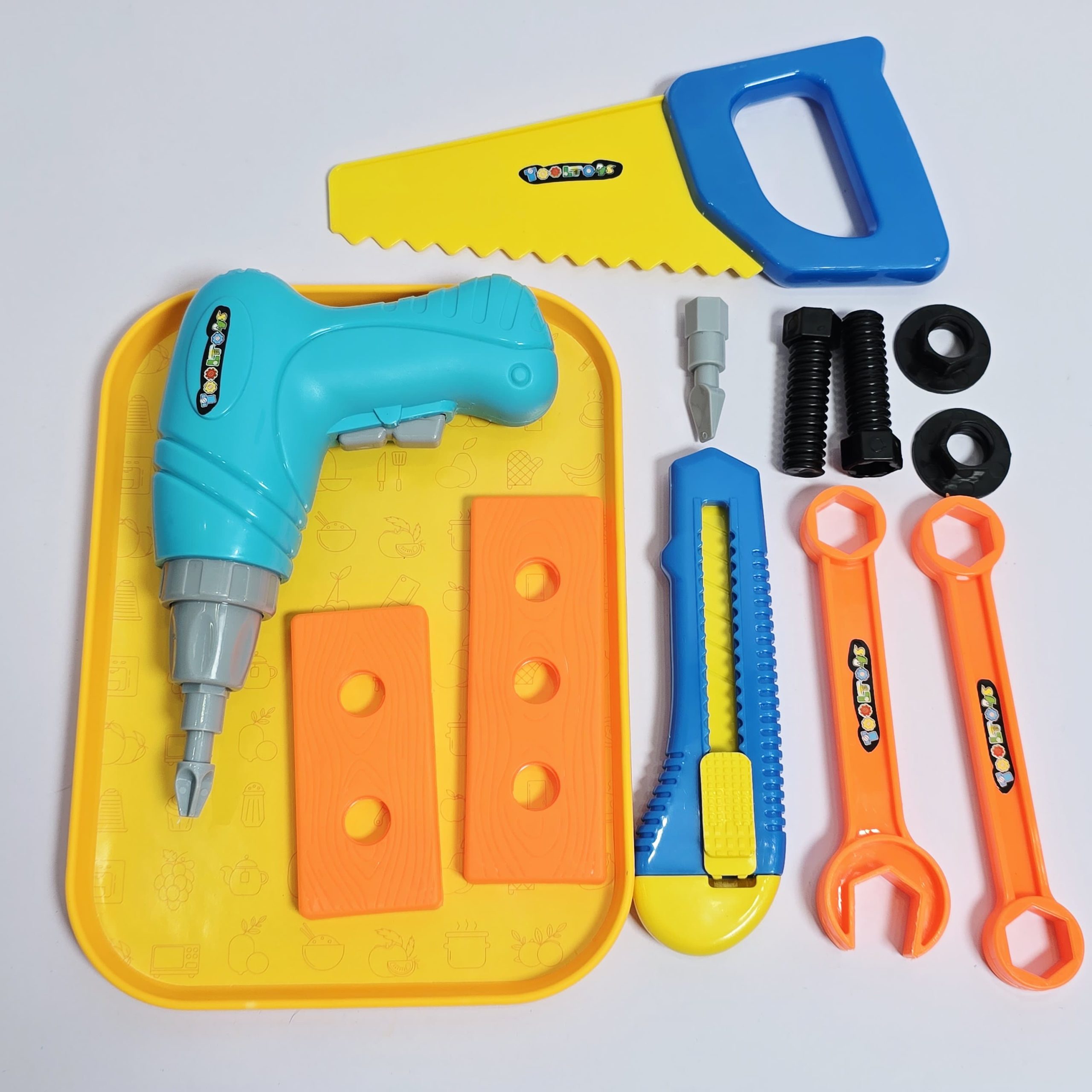 Kids Toy Tool Set with Play Drill – Pretend Play Mechanic & Construction Kit with Accessories - Image 3