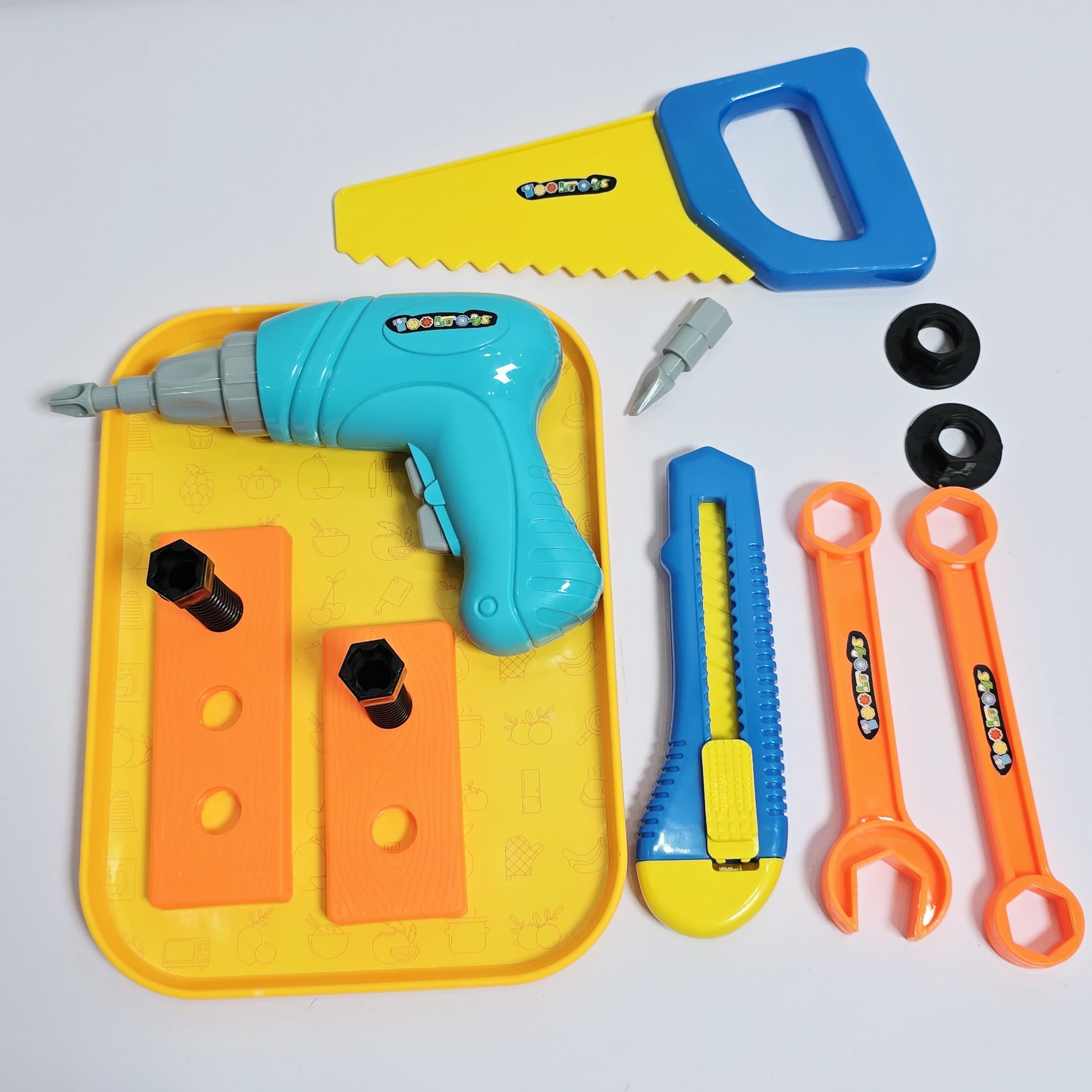 Kids Toy Tool Set with Play Drill – Pretend Play Mechanic & Construction Kit with Accessories - Image 2
