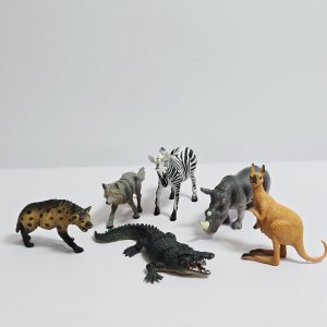 6-Piece Wild Jungle & Safari Animal Toy Figures Set – Realistic Wildlife Models for Kids