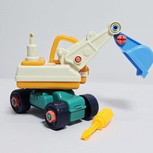 DIY Assembles Construction Excavator Toy - Take-Apart Digger Vehicle Building Set for Toddlers