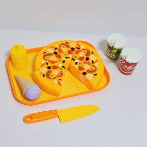 Kids Play House Fast Food Toy Set – Pizza Cutting Playset with Accessories