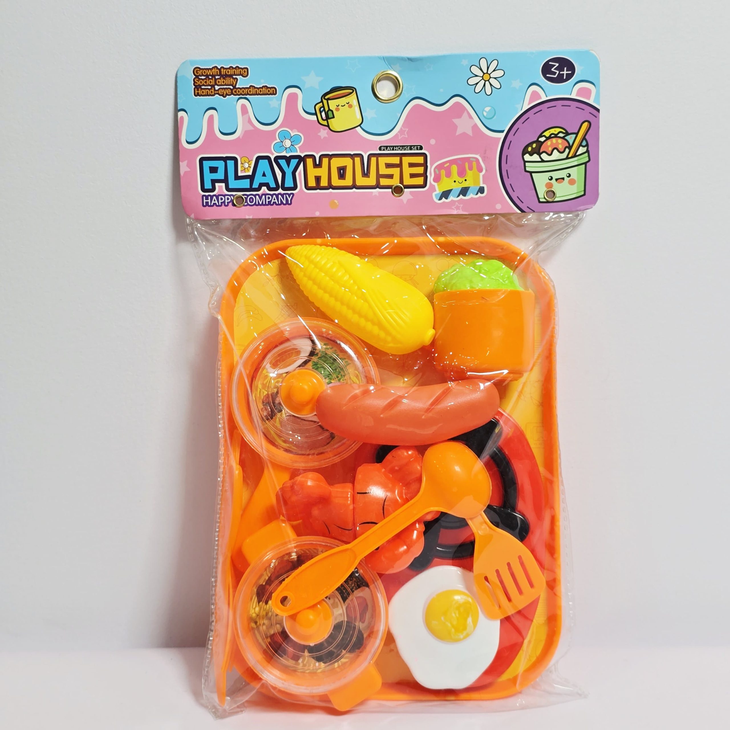 Kids Play House Kitchen Cooking Toy Set – Pretend Breakfast & BBQ Playset with Utensils - Image 3