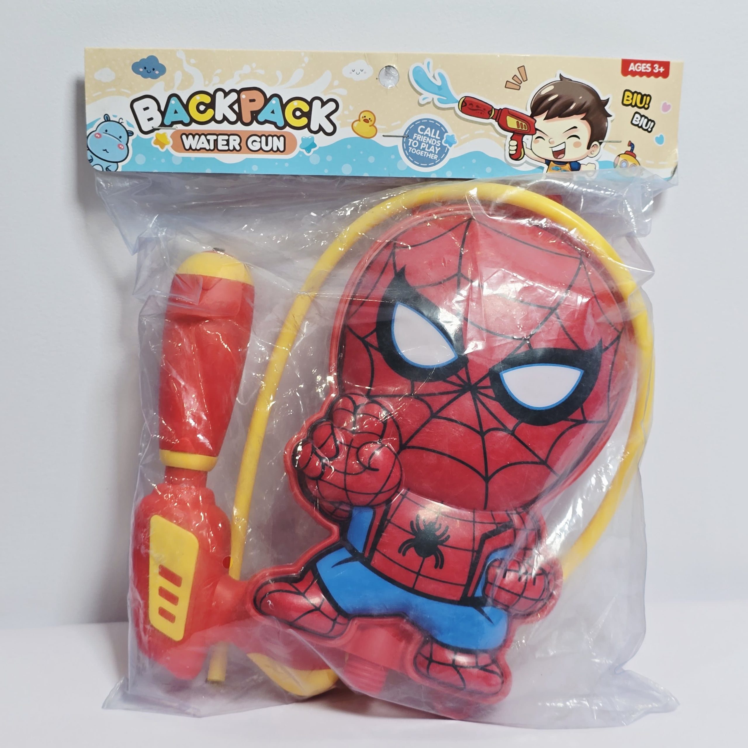 Superhero Backpack Water Gun - Large Capacity Blaster with Adjustable Straps, Pressure Pump Nozzle, and Cartoon Water Tank for Kids - Image 3