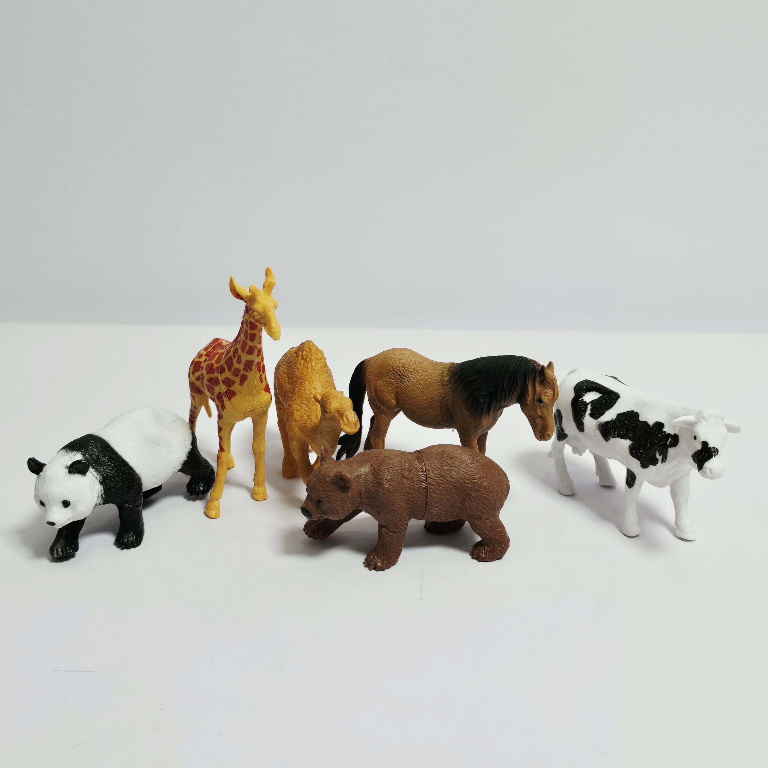 6-Piece Wild & Farm Animal Toy Figures Playset - Image 3