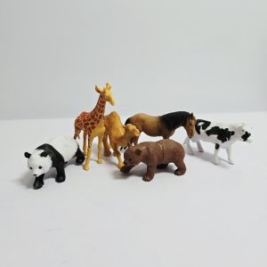 6-Piece Wild & Farm Animal Toy Figures Playset