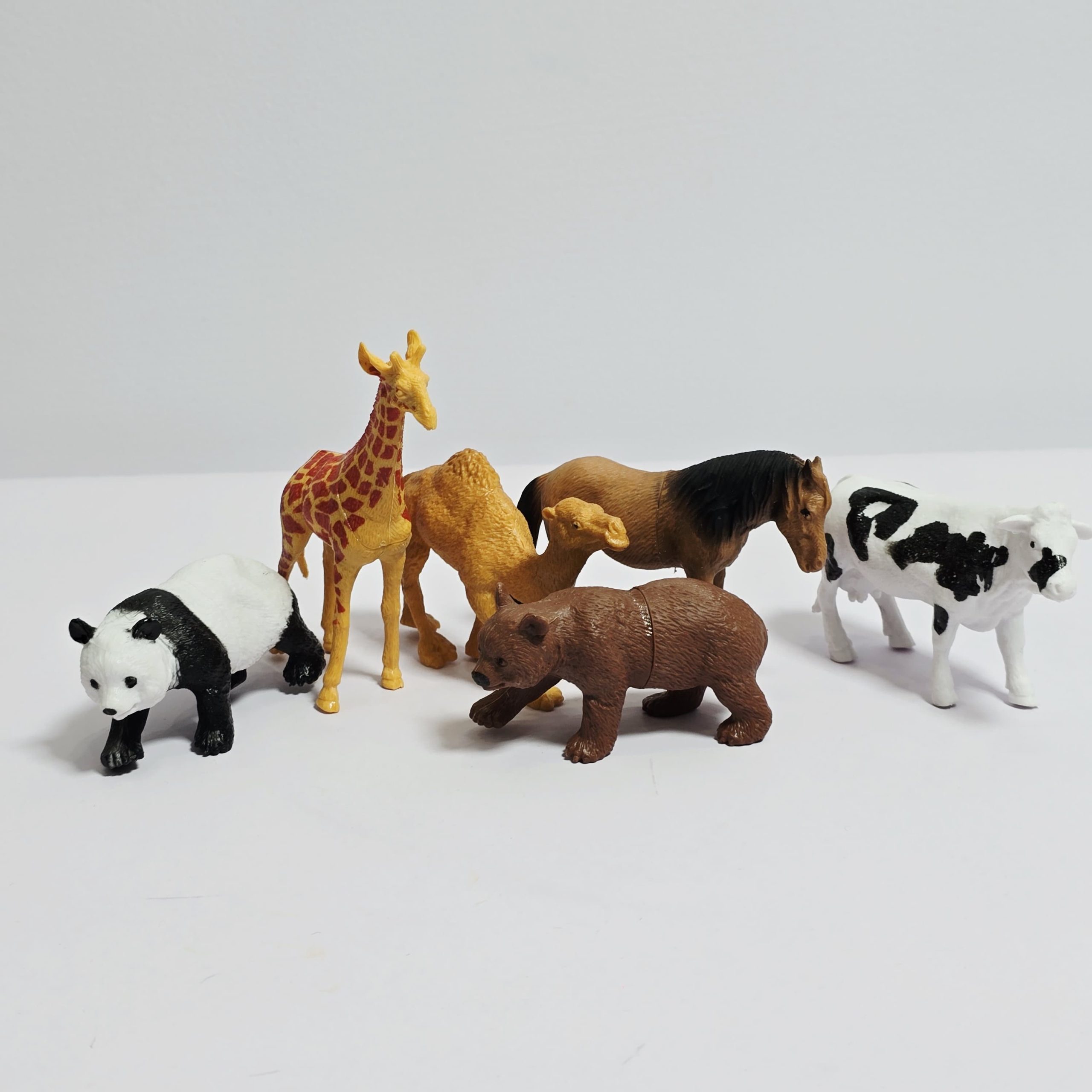 6-Piece Wild & Farm Animal Toy Figures Playset - Image 2