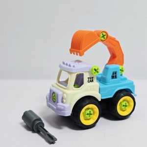 Kids Take-Apart Excavator Construction Truck Toy – STEM Build-Your-Own Engineering Vehicle