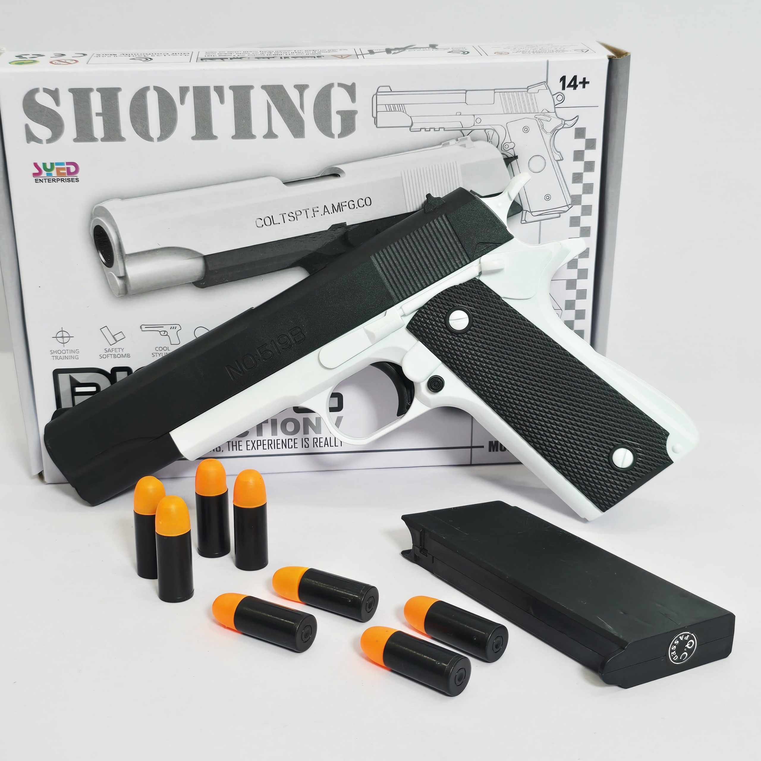 Shoting 519B Model Pistol – Realistic Soft Bomb Toy Gun for Shooting Training and Game Interaction - Image 2