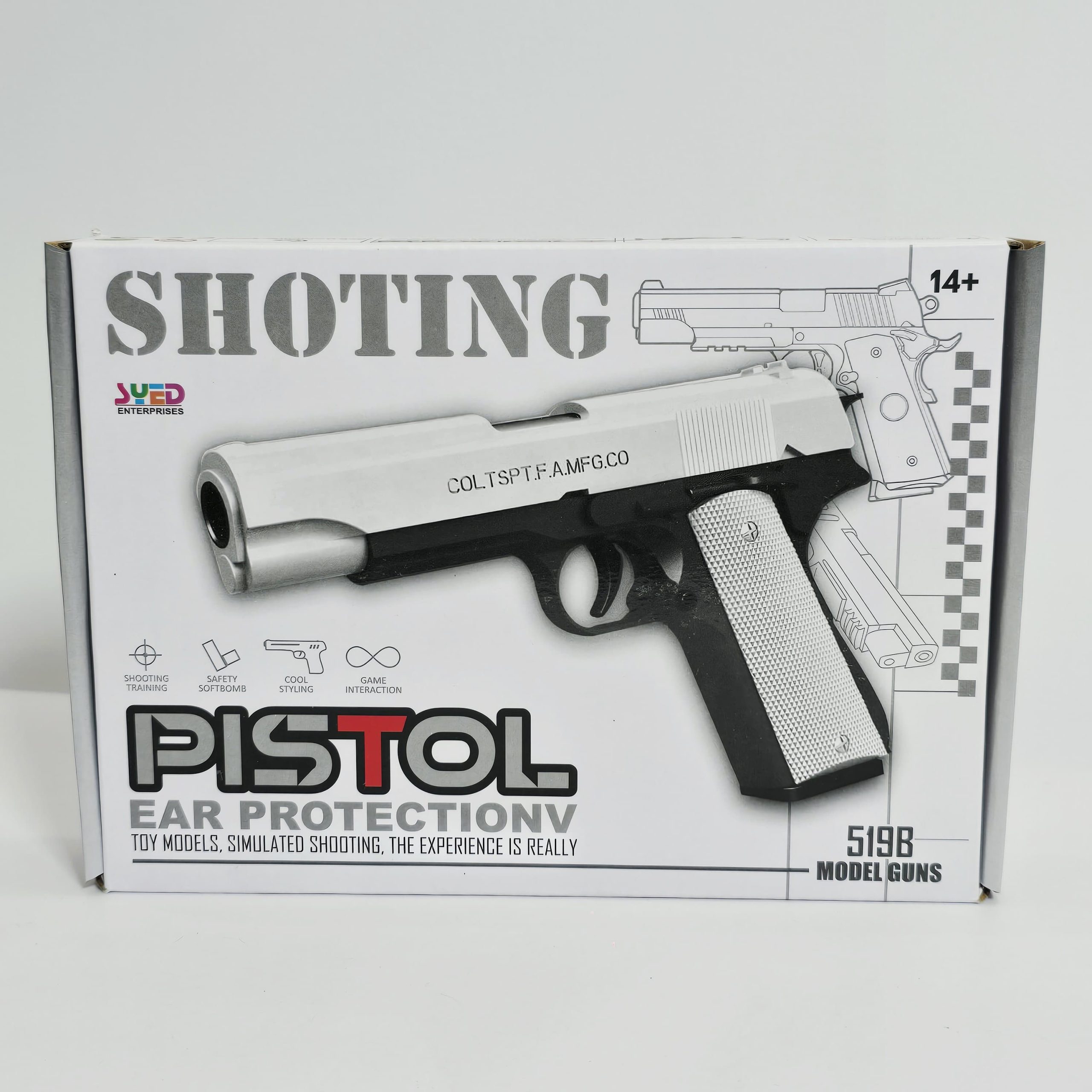Shoting 519B Model Pistol – Realistic Soft Bomb Toy Gun for Shooting Training and Game Interaction - Image 3