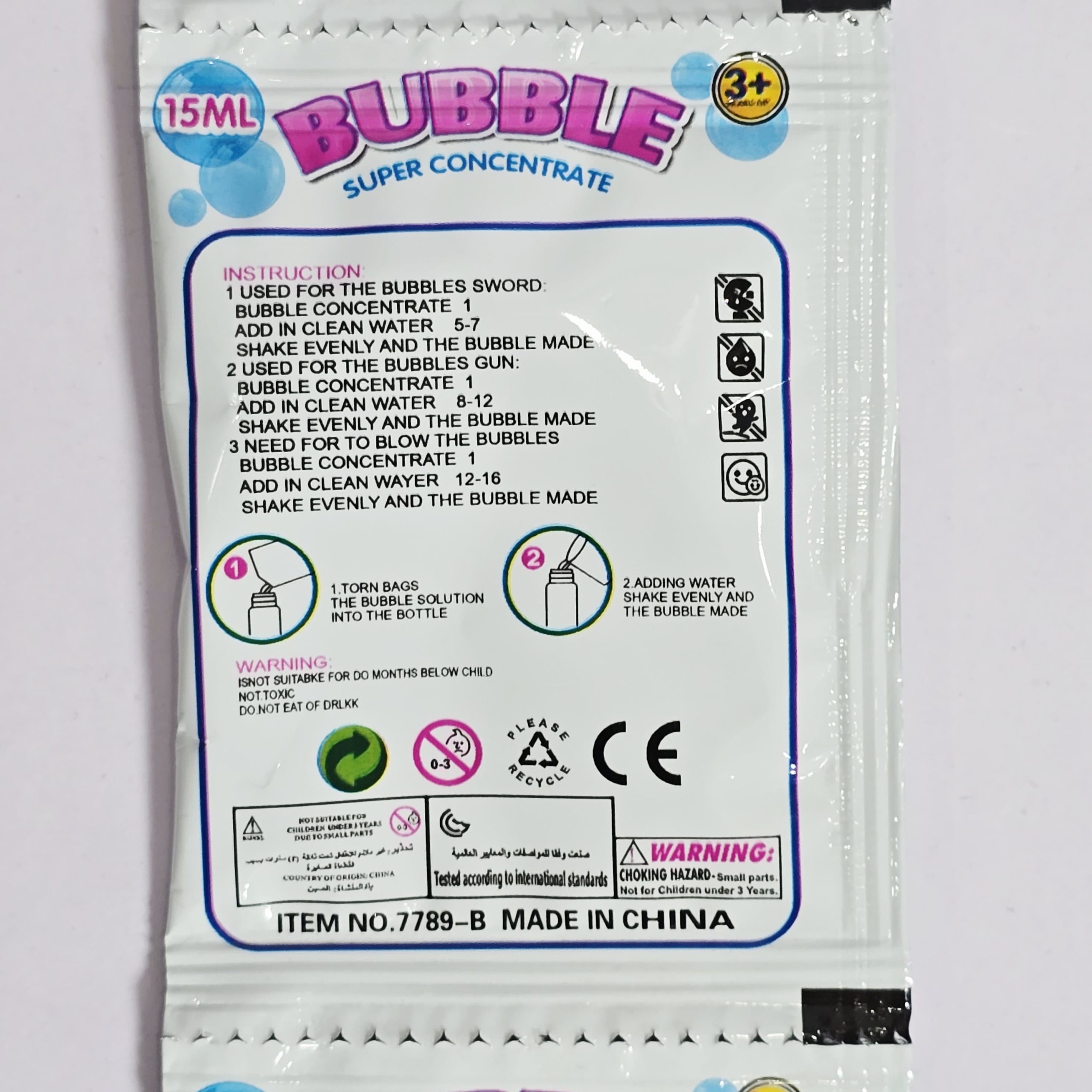 Premium Bubble Super Concentrate Sachet – Multi-Ratio Refill Liquid for Bubble Swords, Guns, and Wands - Image 2