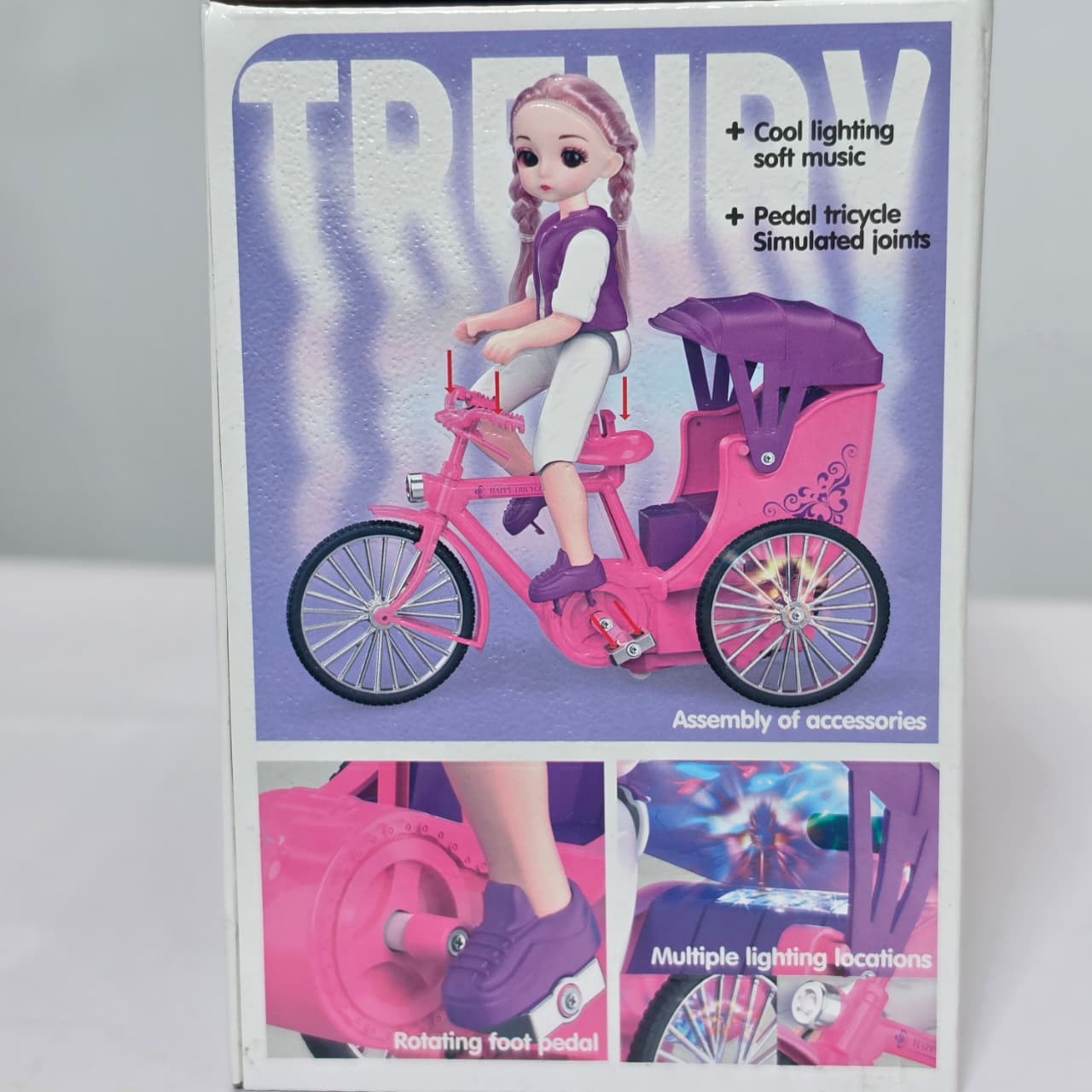 Trendy Girl Stunt Tricycle & Rickshaw - Image 5