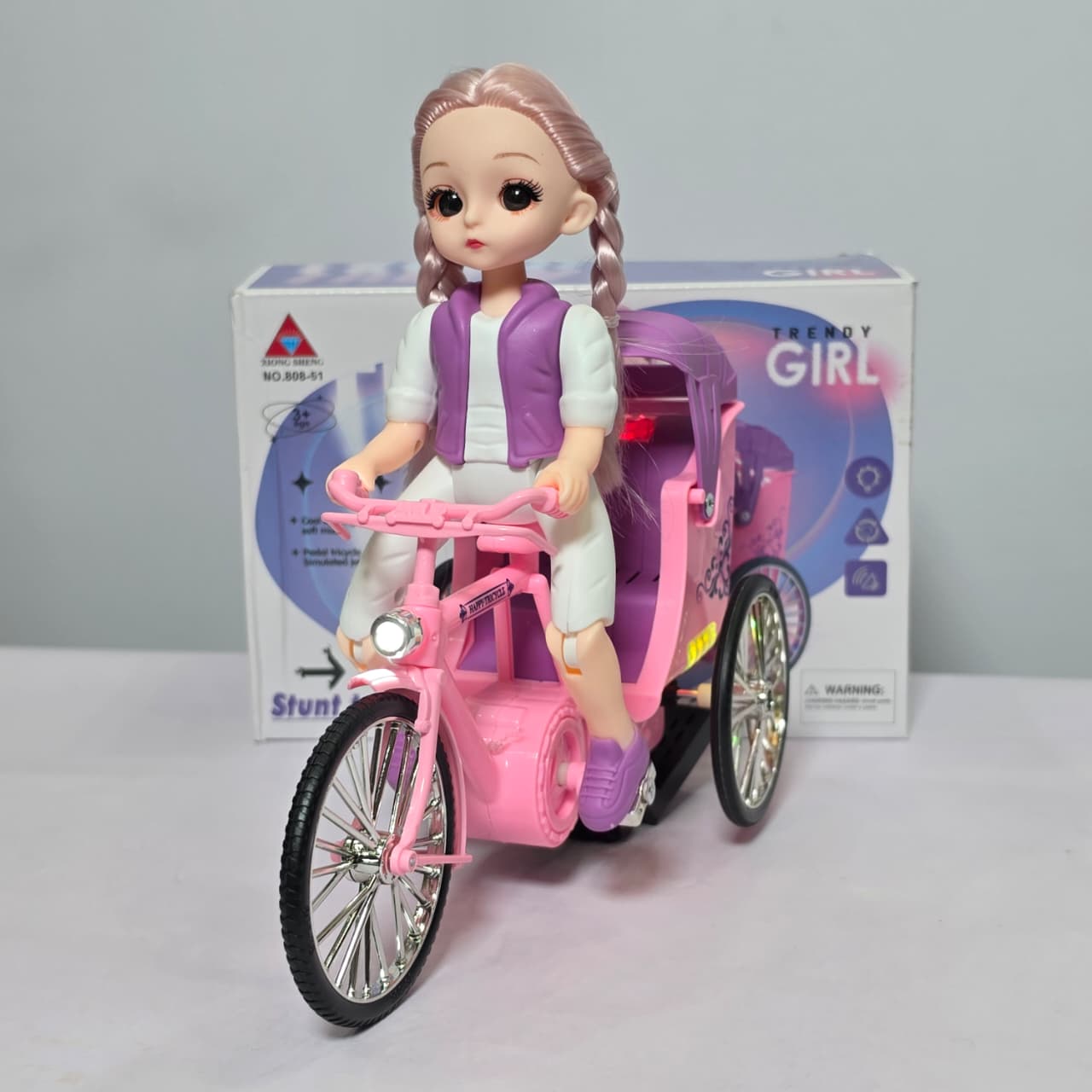 Trendy Girl Stunt Tricycle & Rickshaw - Image 3
