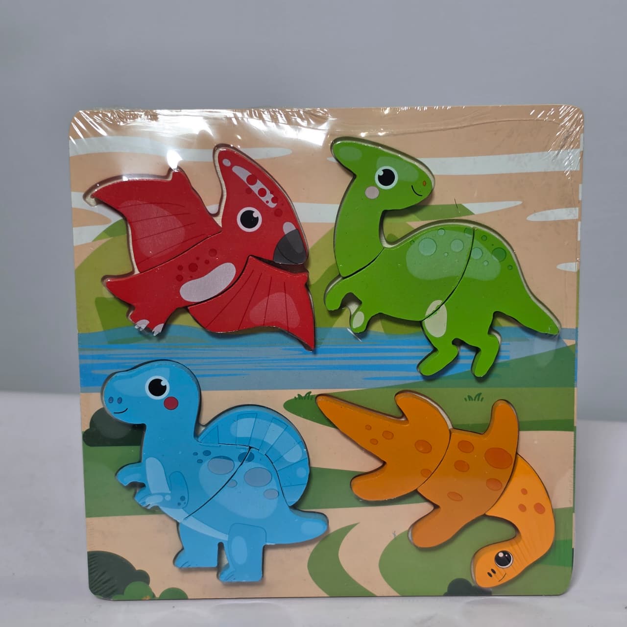 Educational Wooden Animal & Dinosaur Chunky Puzzles - Image 2