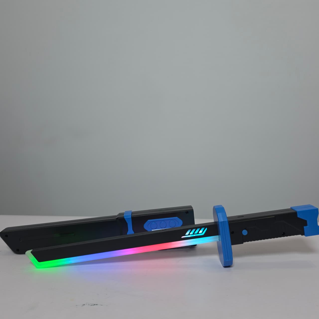 Electric Cyberpunk Lightsaber & Katana Toy with Realistic Smoke, Spark Effects & Type-C Charging - Image 3