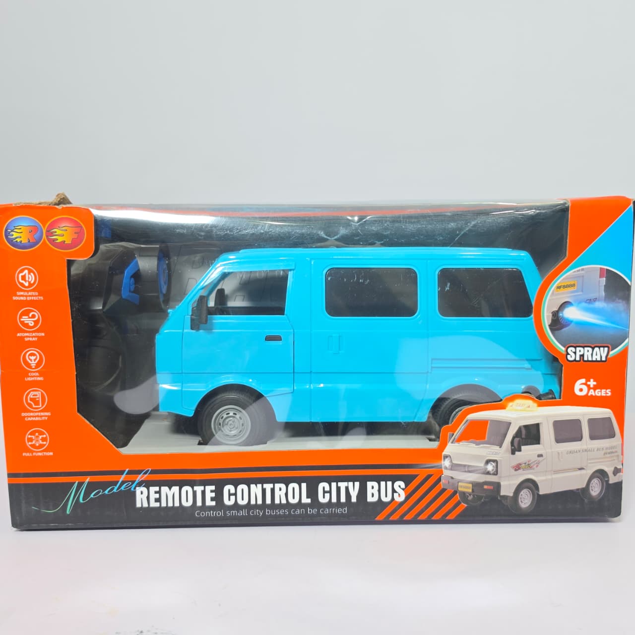 Remote Control Suzuki Bolan Hi-Roof Toy Van – Realistic RC City Bus with Exhaust Spray, Sound, and Light Effects - Image 4