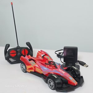 1:14 Scale High-Speed RC Formula Racing Car – Streamlined Light-Up Remote Control Car with Charging Station