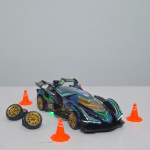 Tebaofa 4WD Championship RC Spray Drift Racing Car – 2-in-1 Competitive High-Speed Toy Car with LED Lights and Exhaust Mist