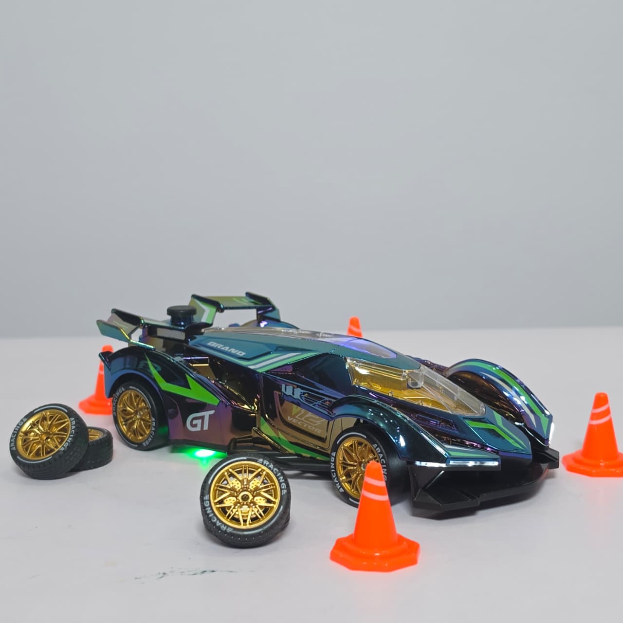 Tebaofa 4WD Championship RC Spray Drift Racing Car – 2-in-1 Competitive High-Speed Toy Car with LED Lights and Exhaust Mist - Image 3