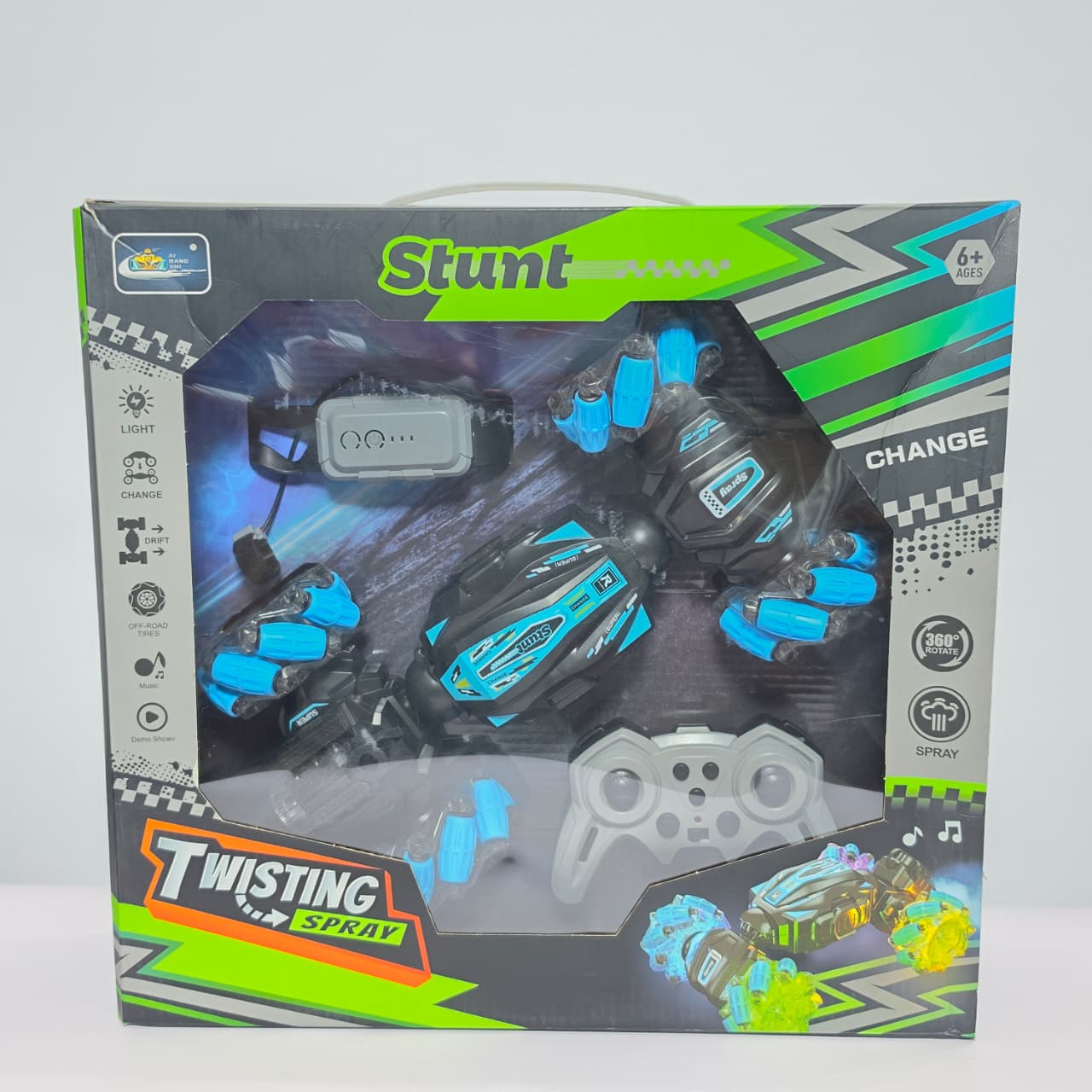 4WD RC Twisting Stunt Car with Hand Gesture Control, Water Spray, and LED Lights - Image 5