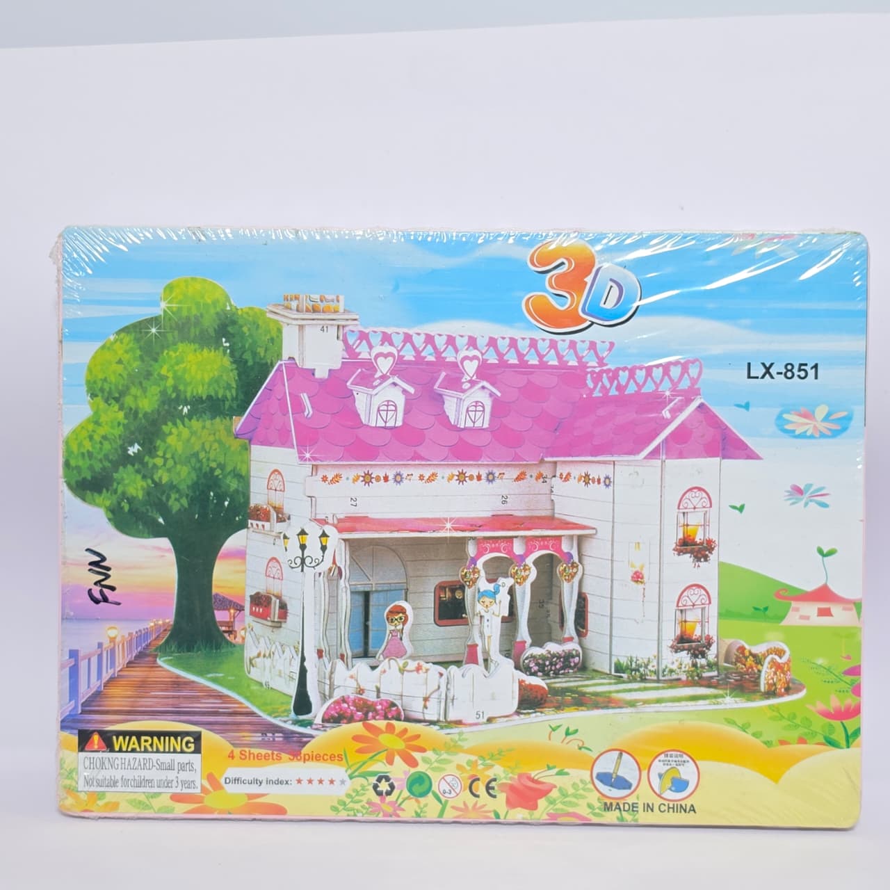 3D Miniature Architecture DIY Puzzle Series – Creative STEM Toy for Kids (Dream Villa & Summer Beach Variants) - Image 2